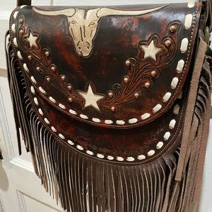 Cross body bag leather